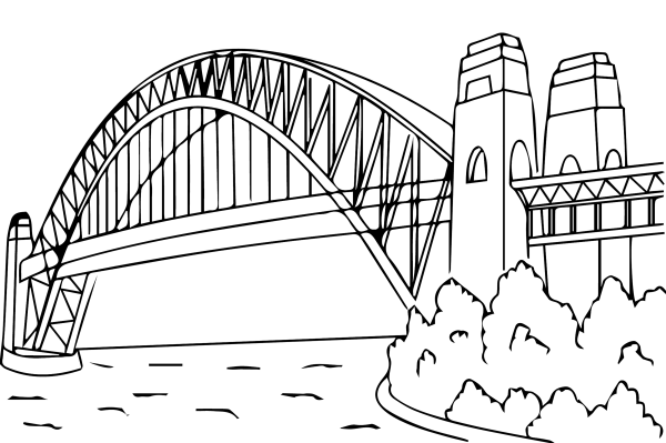 Раскраска мост