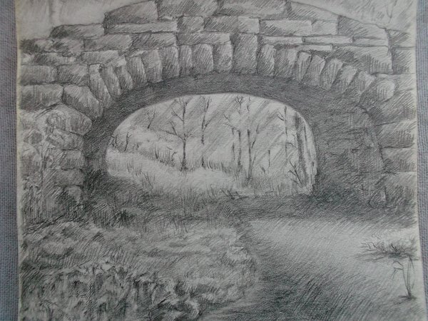 Пейзаж рисунок карандашом