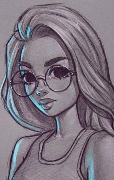 Рисунки девушек карандашом легкие