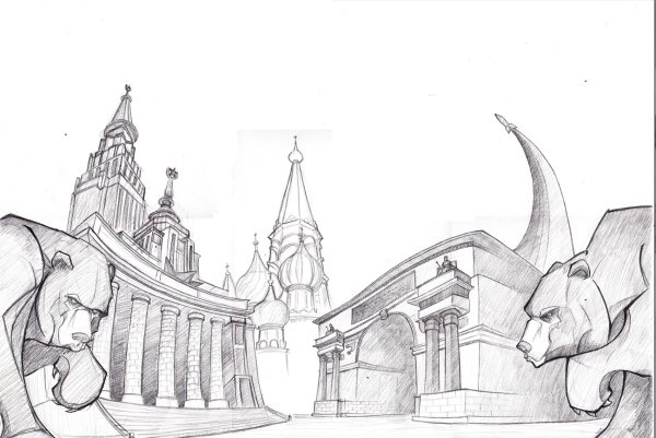 Россия рисунок