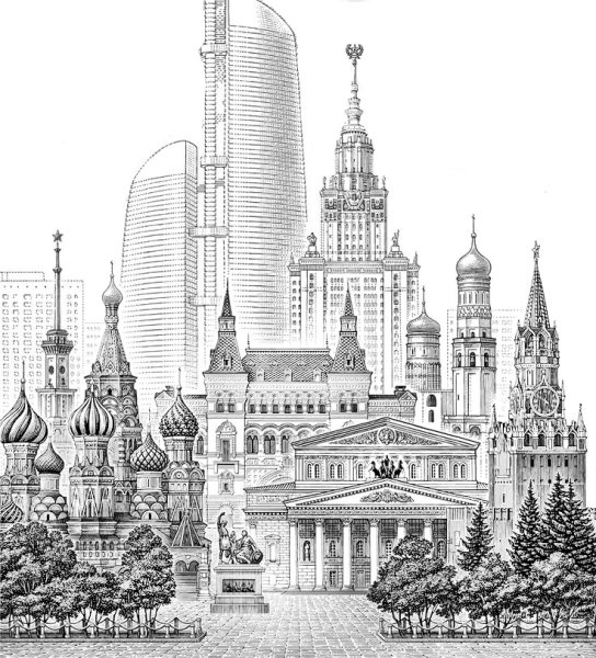 Архитектура Санкт-Петербурга карандашом