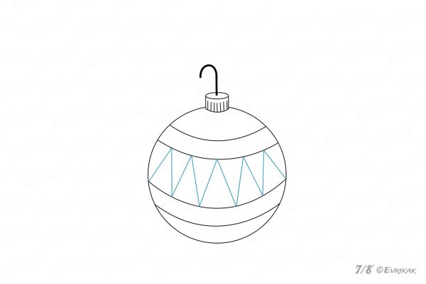 Раскраска новогодние игрушки