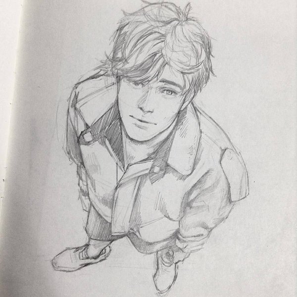 Рисунки для срисовки парни