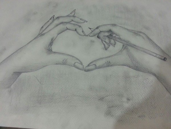 Рисунки для срисовки любовь