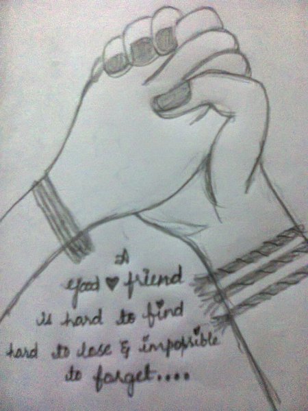 Дружба рисунок карандашом