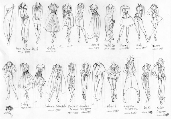 Графические эскизы одежды