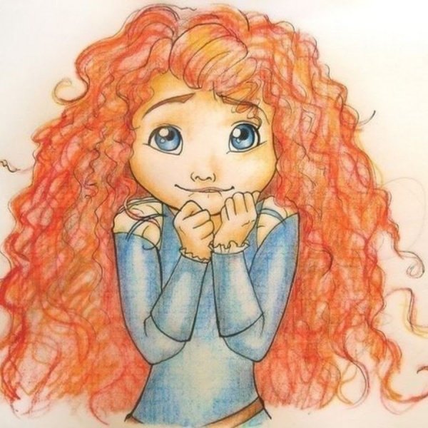 Кудрявая девочка иллюстрация