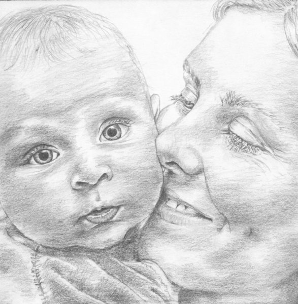 Рисунок ко Дню матери карандашом красивый