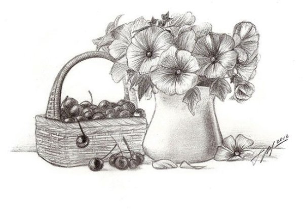 Натюрморты карандашом Юрий Кушевский