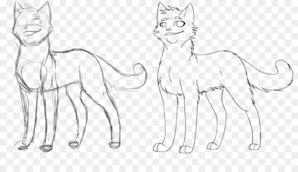 Коты Воители лайн карандашом