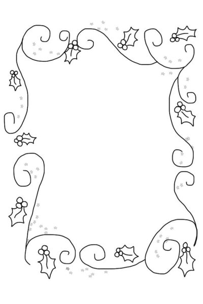 Новогодняя рамка черно белая