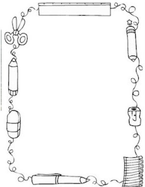 Рамка Школьная черно белая