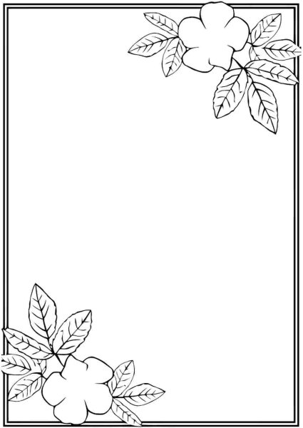 Красивая рамка раскраска