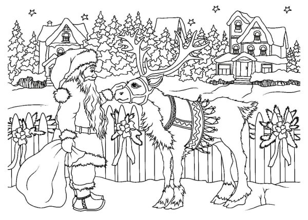 Новогодняя раскраска