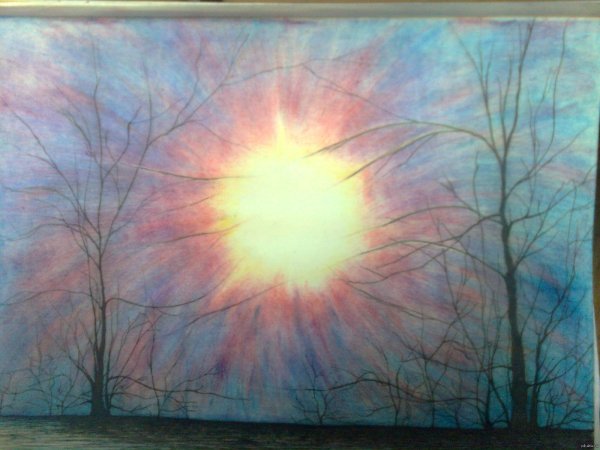 Закат карандашом простым