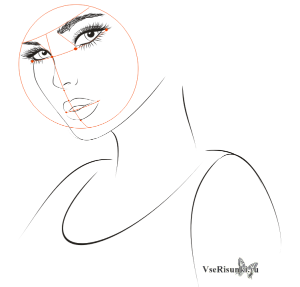 Лицо девушки рисунок карандашом для начинающих