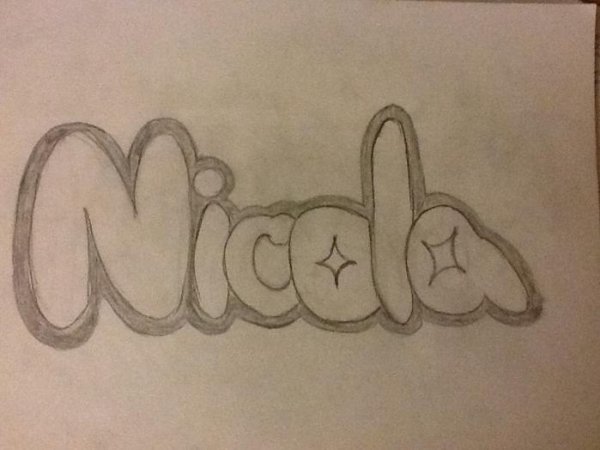 Рисунки карандашом граффити имена