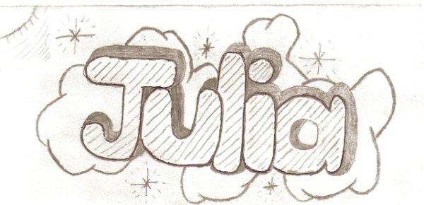 Объемные граффити на бумаге