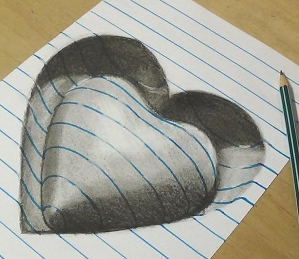 Объемный рисунок легкий