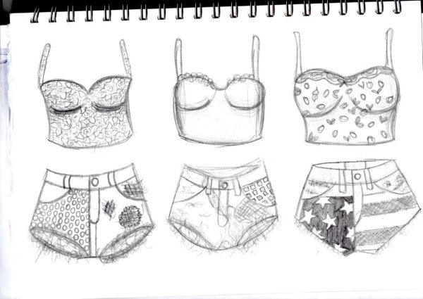 Красивая и легкая одежда для срисовки