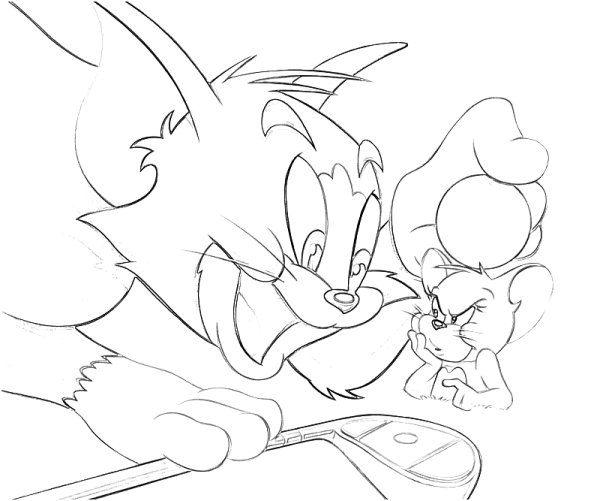 Том и Джерри карандашом