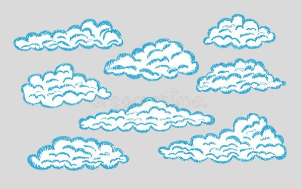 Облака гуашью