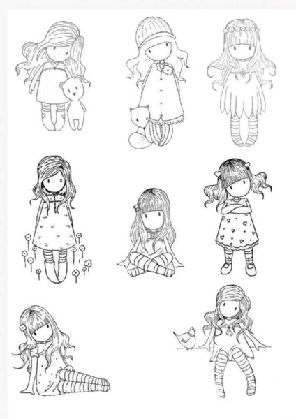 Раскраска кукла