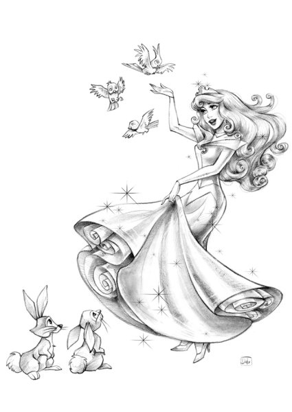 Русалочка Ариэль для срисовки