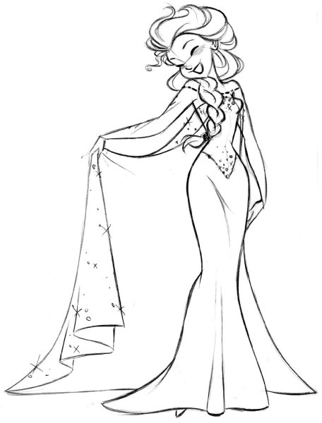 Срисовки Дисней Рапунцель