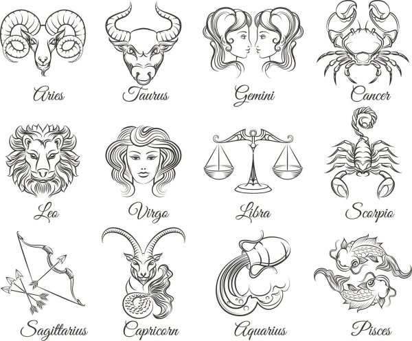 Тату знаки зодиака