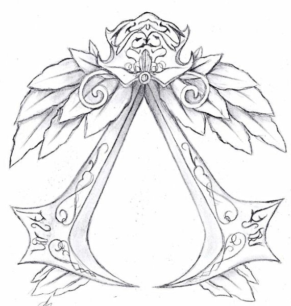 Раскраска знак ассасина