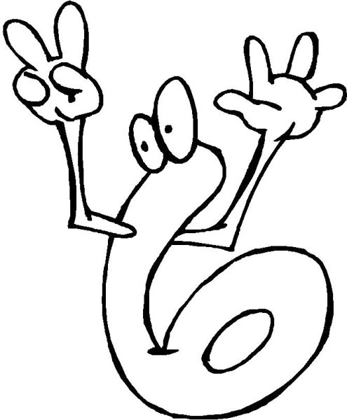 Веселые цифры: раскраска