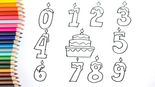 Рисование цифр 1-5