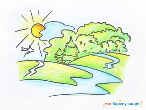 Пейзажи для срисовывания