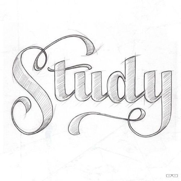 Надпись скетчбук красивым шрифтом