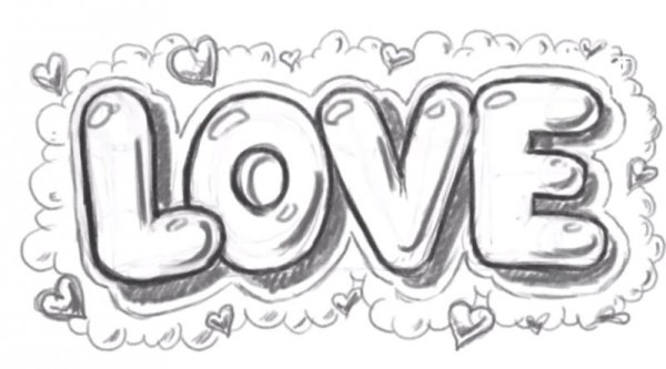 Надписи карандашом для срисовки