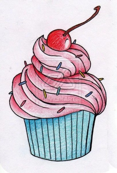 Пирожное для срисовки