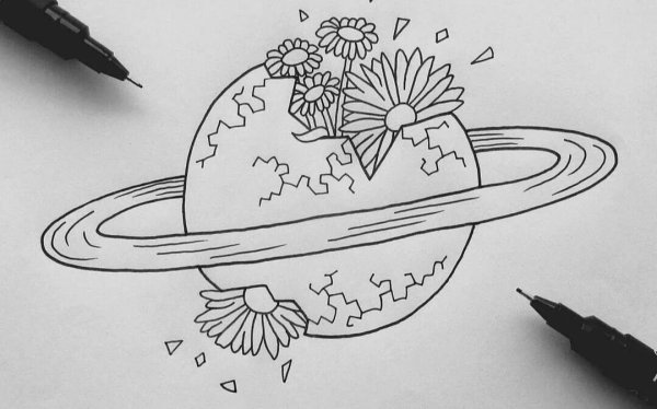 Рисунки для скетчбука черной ручкой легкие