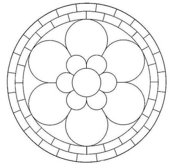 Рисование узора в круге