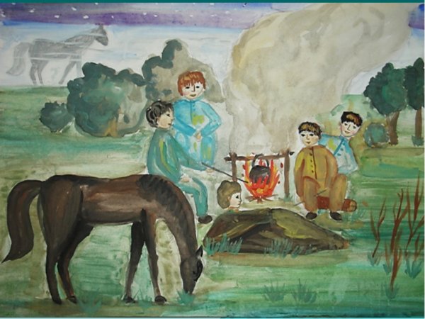 Рис к произведению Бежин луг