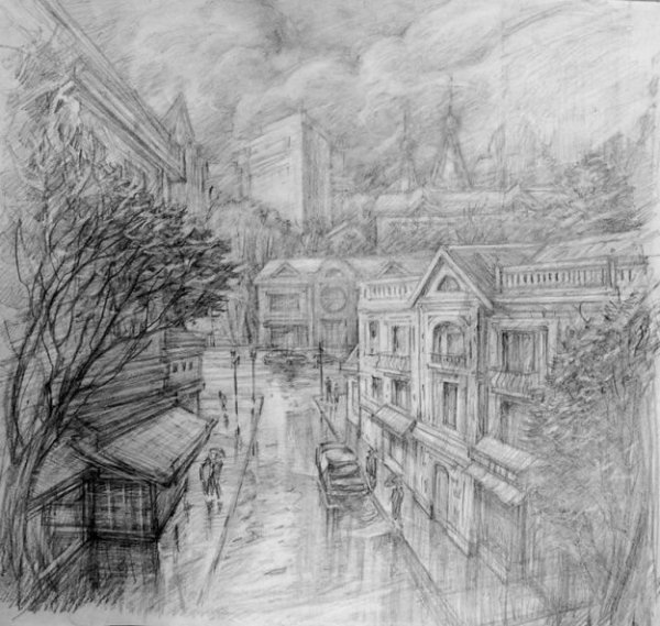 Город карандашом