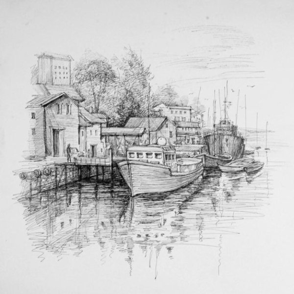 Причал карандашом