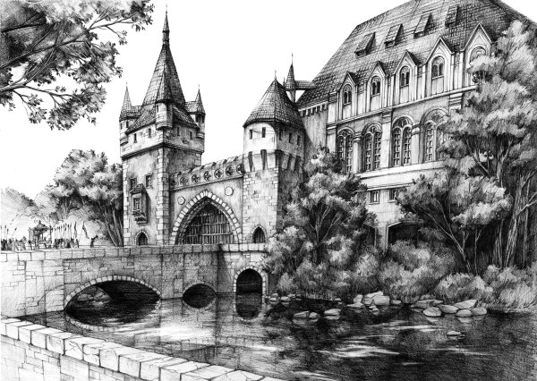 Замок карандашом