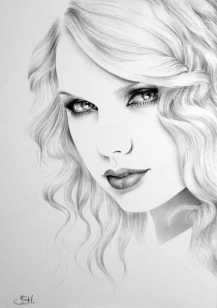 Красивые девушки карандашом