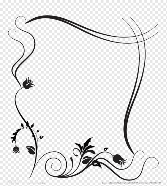 Рамка для текста детская черно-белая