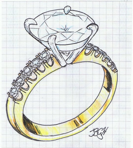 Эскизы ювелирных изделий колец