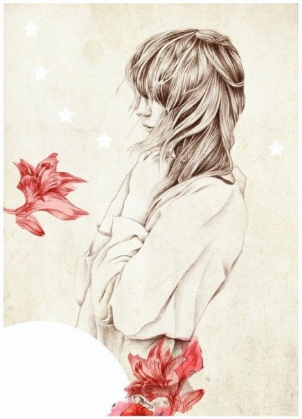 Нарисованный образ девушки