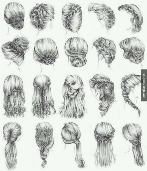 Эскиз прически