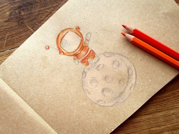 Рисование на крафт бумаге