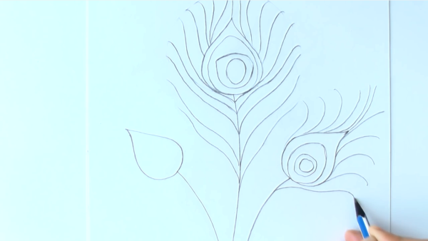 Рисование перо Жар птицы в подготовительной группе